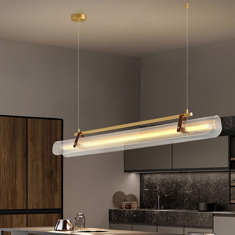LED Island Lamp Modern Style Island Hanging Lamp with Acrylic Shade for Dining Room