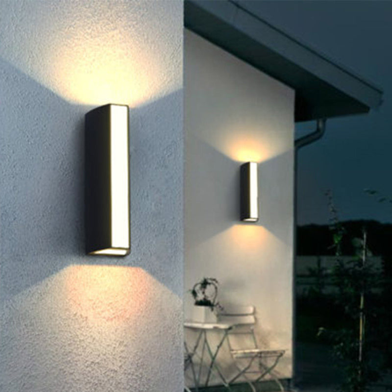 1 Light Rectangle Flush Mount Wall Sconce Modern Metal Wall Light Sconces