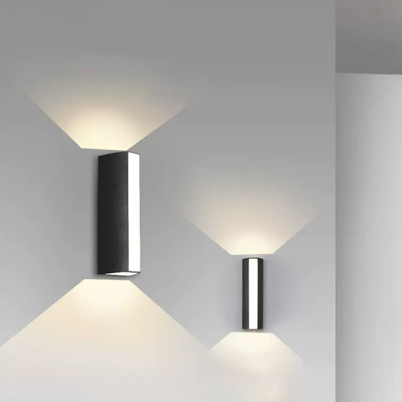 1 Light Rectangle Flush Mount Wall Sconce Modern Metal Wall Light Sconces