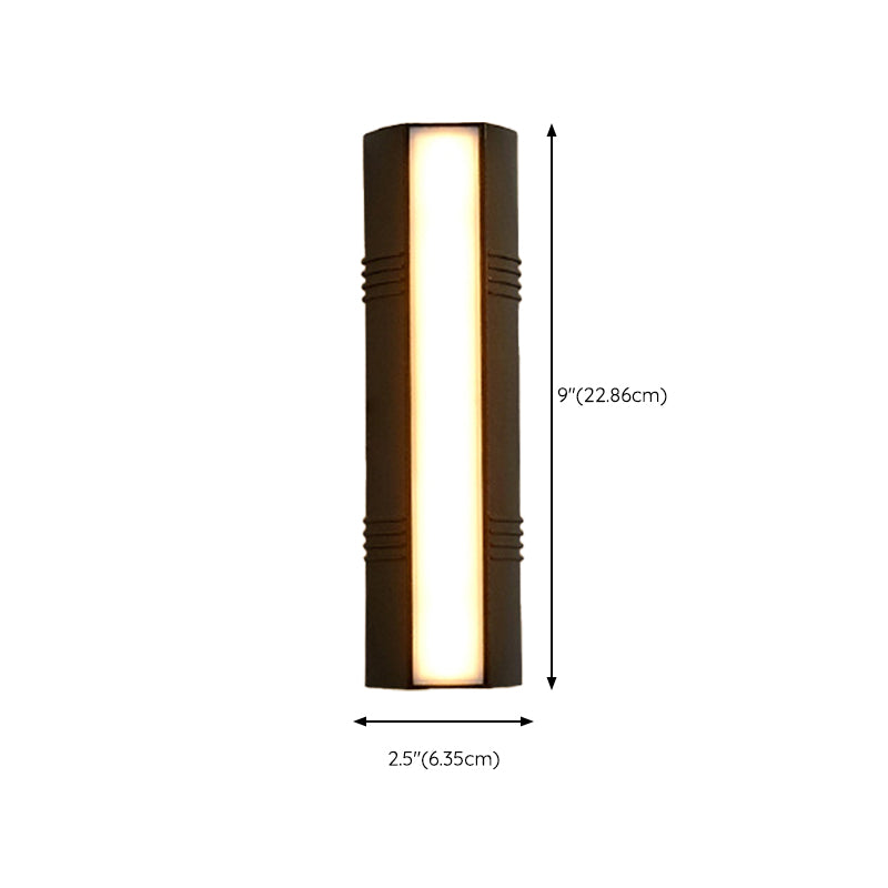 1 Light Rectangle Flush Mount Wall Sconce Modern Metal Wall Light Sconces