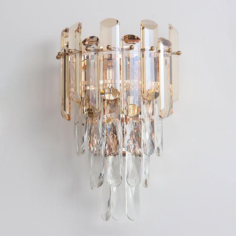 Crystal Geometric Wall Mount Lamp Simple 2 Lights Wall Mounted Light Fixture