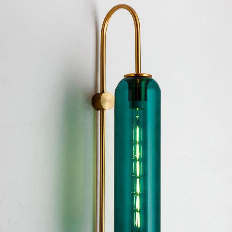 Glass Geometric Wall Mount Light Modern 1 Light Wall Mounted Light Fixture