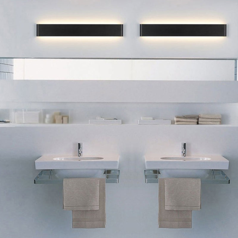 Linear Wall Lighting Modern Metal 1 Light Wall Sconces in Black