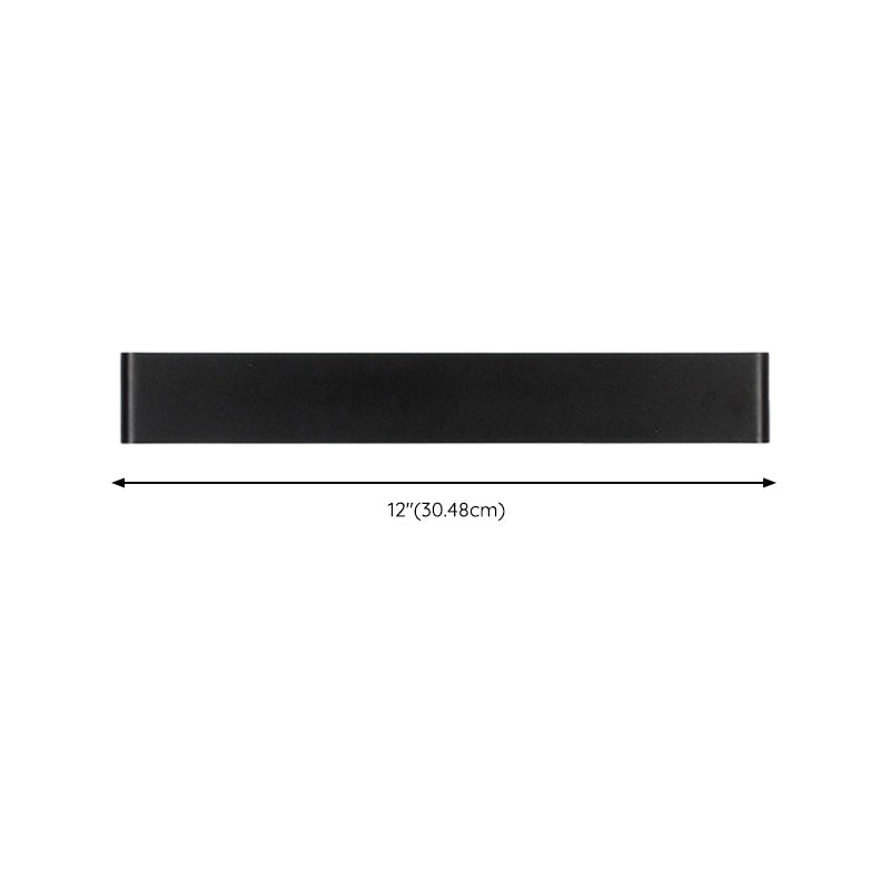 Linear Wall Lighting Modern Metal 1 Light Wall Sconces in Black