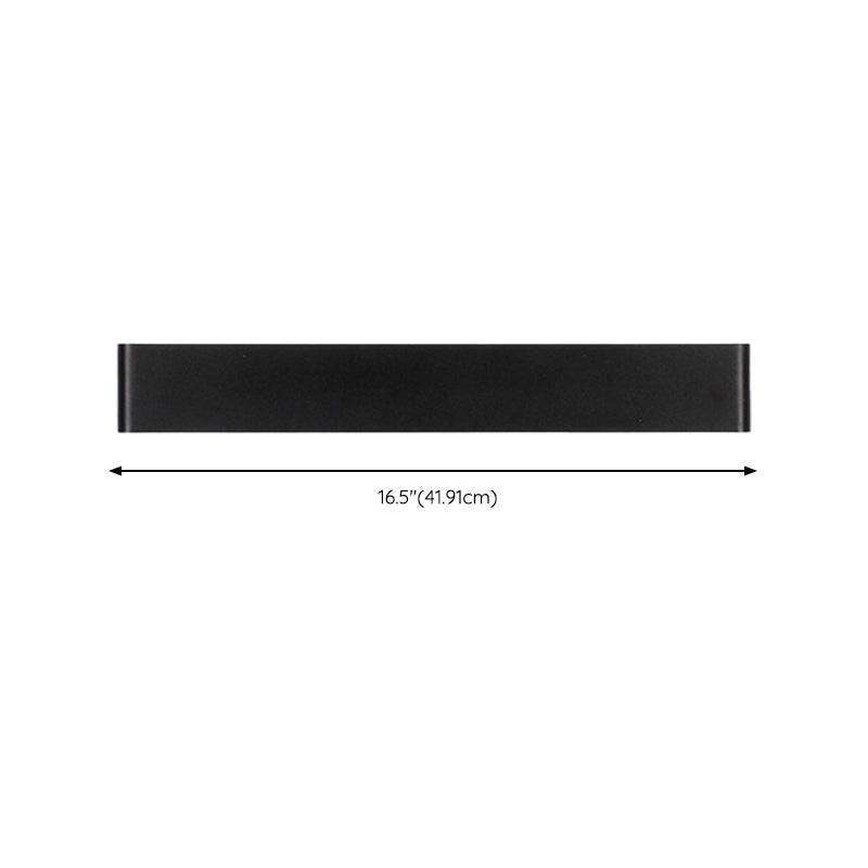 Linear Wall Lighting Modern Metal 1 Light Wall Sconces in Black