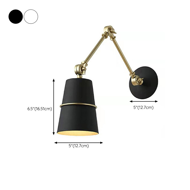 Armed Wall Lighting Modern Metal 1 Light Rustic Wall Sconces for Bedroom