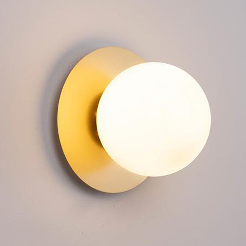 Global Wall Mount Light Fixture Simple Glass 1 Light Wall Mount Lamp