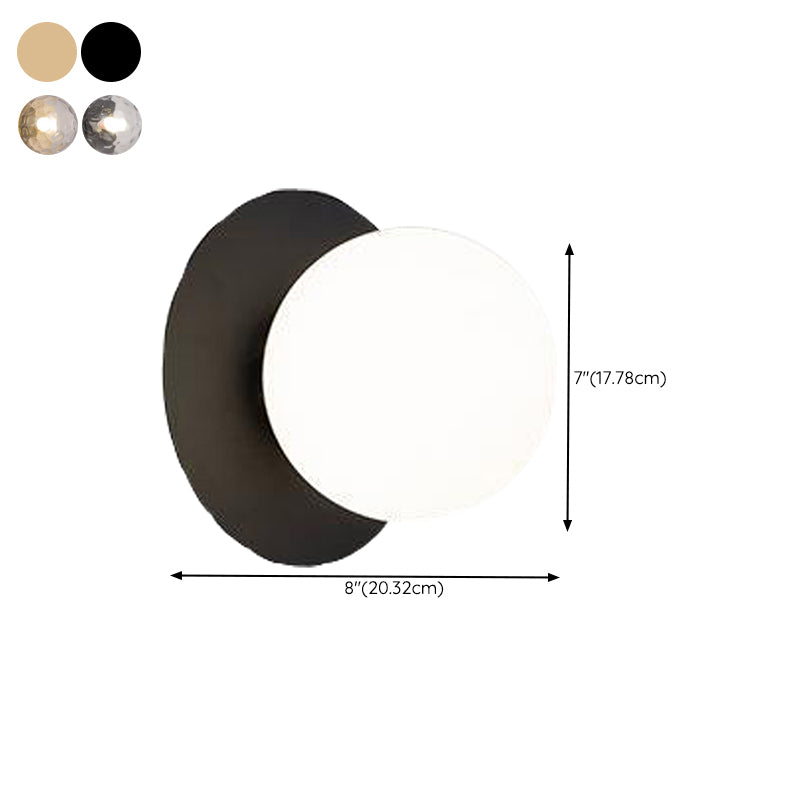 Global Wall Mount Light Fixture Simple Glass 1 Light Wall Mount Lamp