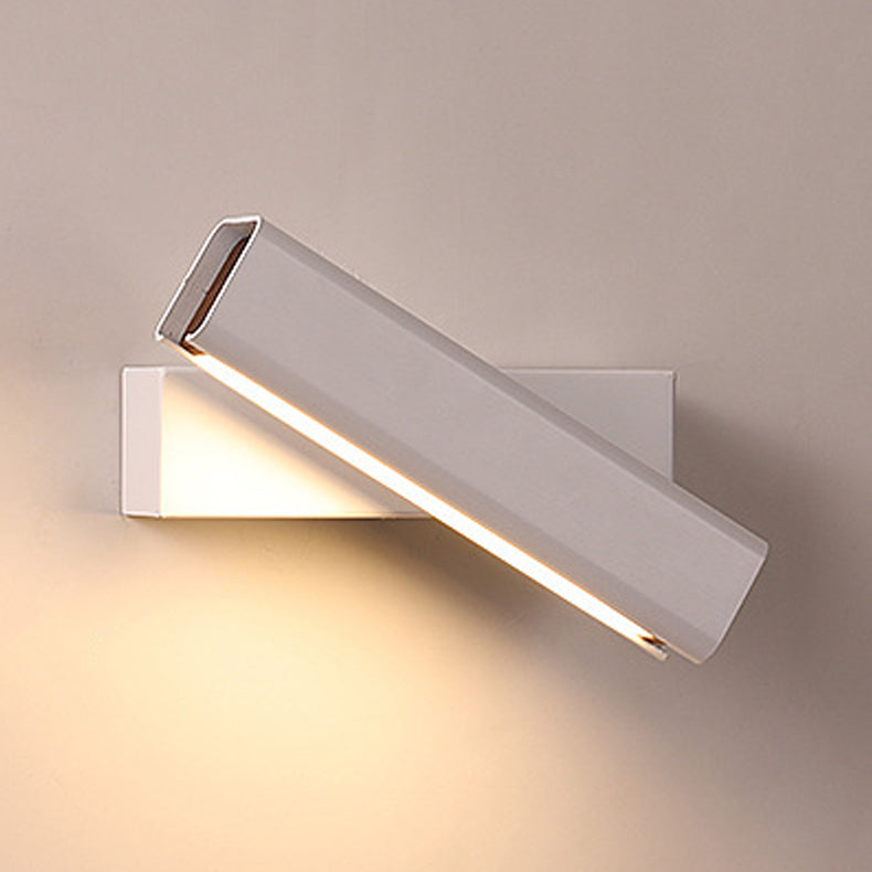 Rotatable Metal & Wood Wall Light 1 - Light LED Wall Sconce in Black / White