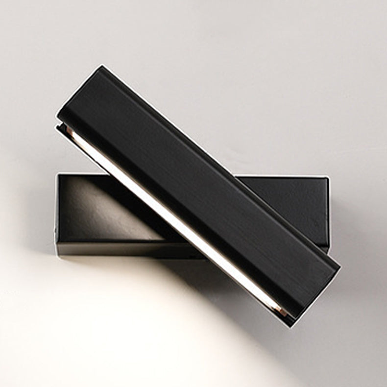 Rotatable Metal & Wood Wall Light 1 - Light LED Wall Sconce in Black / White