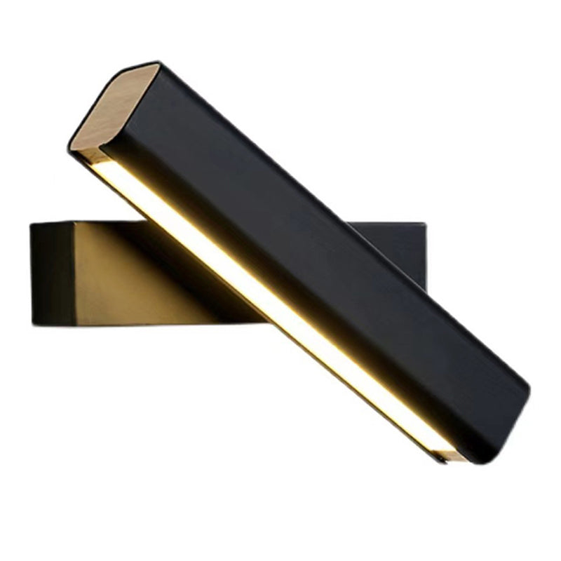 Rotatable Metal & Wood Wall Light 1 - Light LED Wall Sconce in Black / White