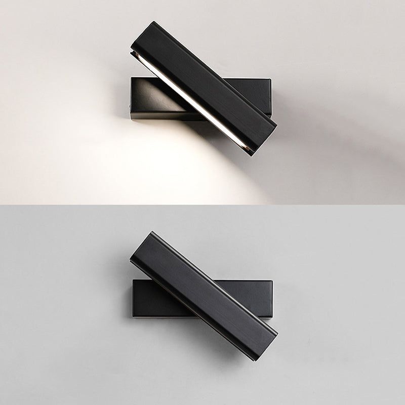 Rotatable Metal & Wood Wall Light 1 - Light LED Wall Sconce in Black / White