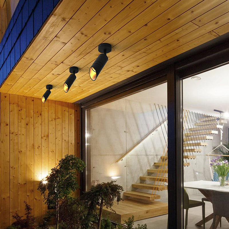 Adjustable 1 - Light Wall Mount Light Modern Wall Reading Spotlight in Dark Black