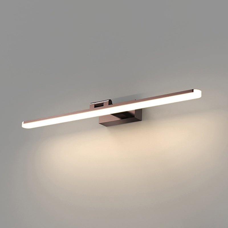 Metal Linear Shape Vanity Light Modern Style 1-Light Vanity Light Fixture