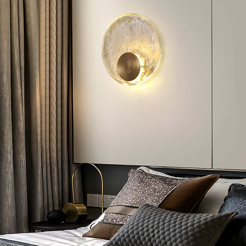 Modernism Single Golden Bathroom Vanity Light Shaded LED Bath Bar