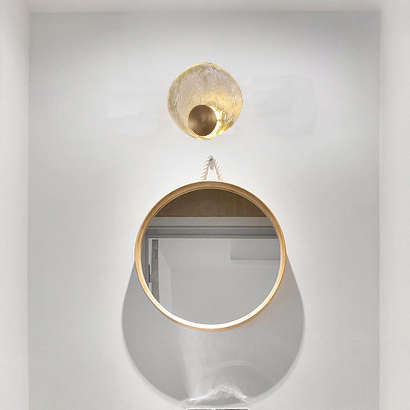 Modernism Single Golden Bathroom Vanity Light Shaded LED Bath Bar