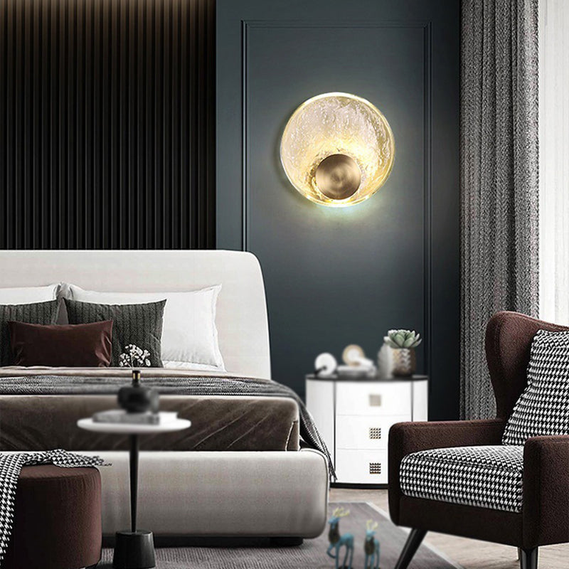 Modernism Single Golden Bathroom Vanity Light Shaded LED Bath Bar