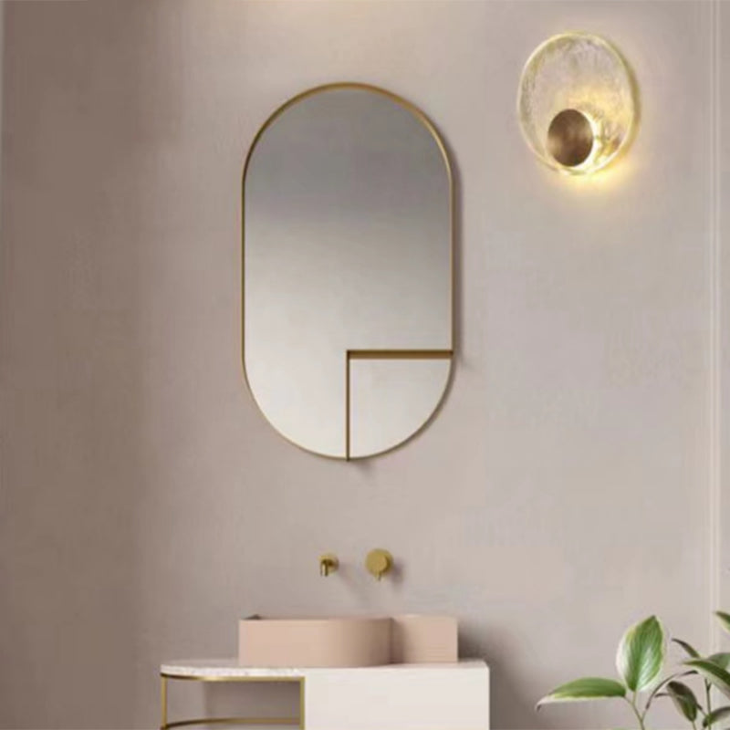 Modernism Single Golden Bathroom Vanity Light Shaded LED Bath Bar