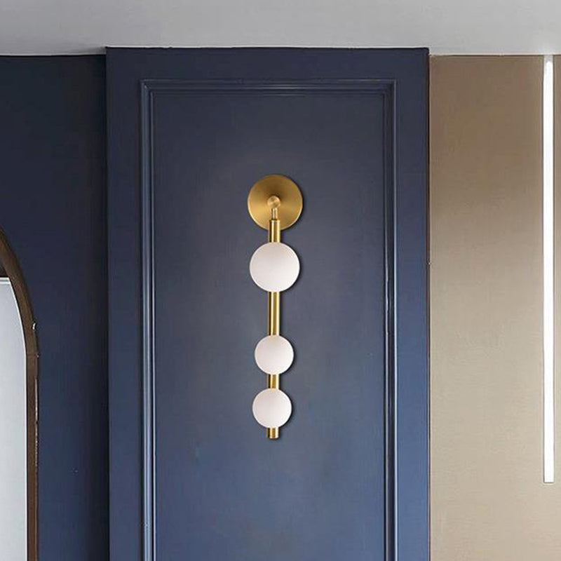 Modern 3-Light Bathroom Vanity Light Shaded Bath Bar in Golden/Black