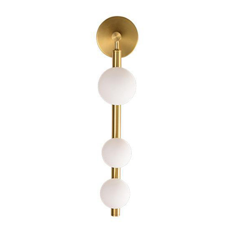 Modern 3-Light Bathroom Vanity Light Shaded Bath Bar in Golden/Black