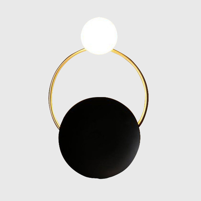 Modern 2-Light Golden/Black Vanity Light Shaded Bathroom Wall Light Sconces