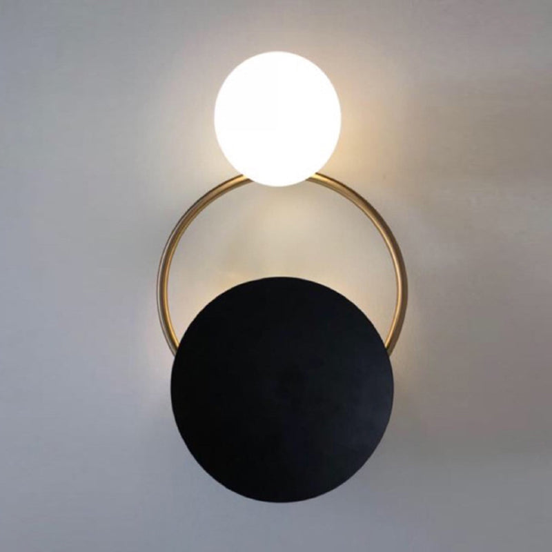 Modern 2-Light Golden/Black Vanity Light Shaded Bathroom Wall Light Sconces