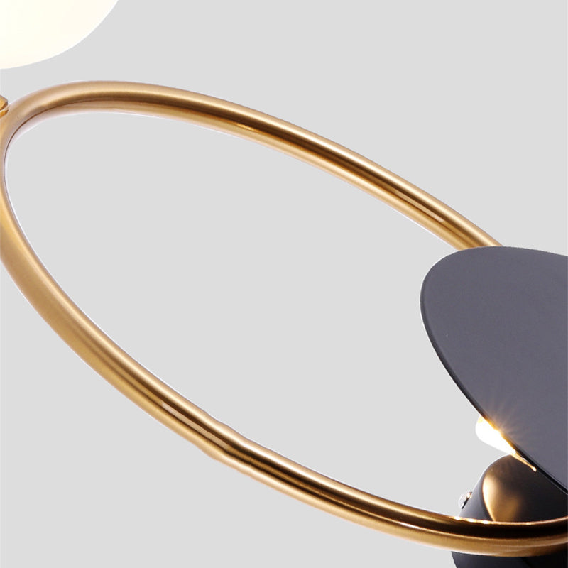 Modern 2-Light Golden/Black Vanity Light Shaded Bathroom Wall Light Sconces