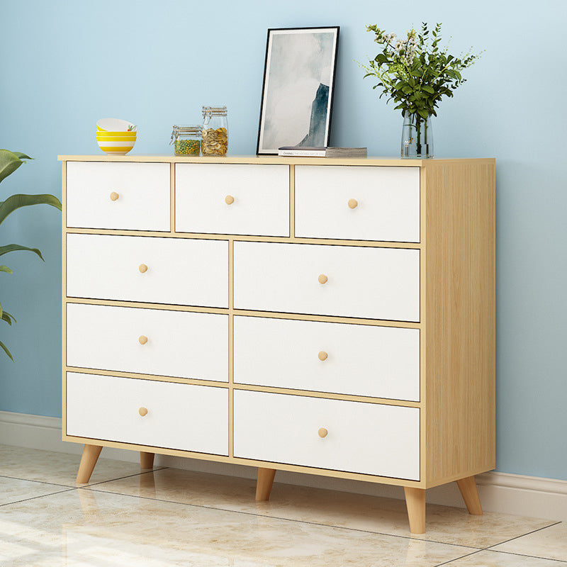 Contemporary Storage Chest Wood Storage Chest Dresser with 4/5/9 Drawers