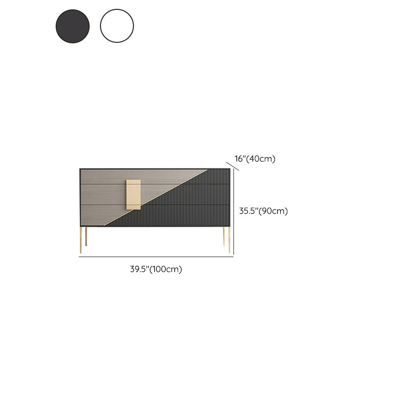 Classic Dresser Glam Storage Chest Dresser with 3/6 Drawers , 15.6 Inch Width