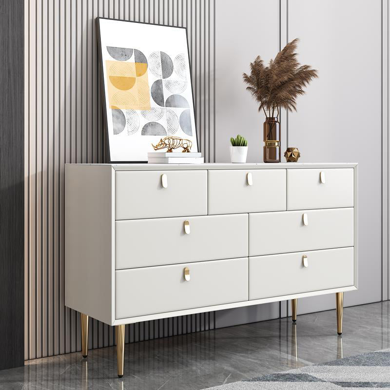 Classic Glam Storage Chest Stone Dresser with 5/6/7 Drawers , 15.6 Inch Width
