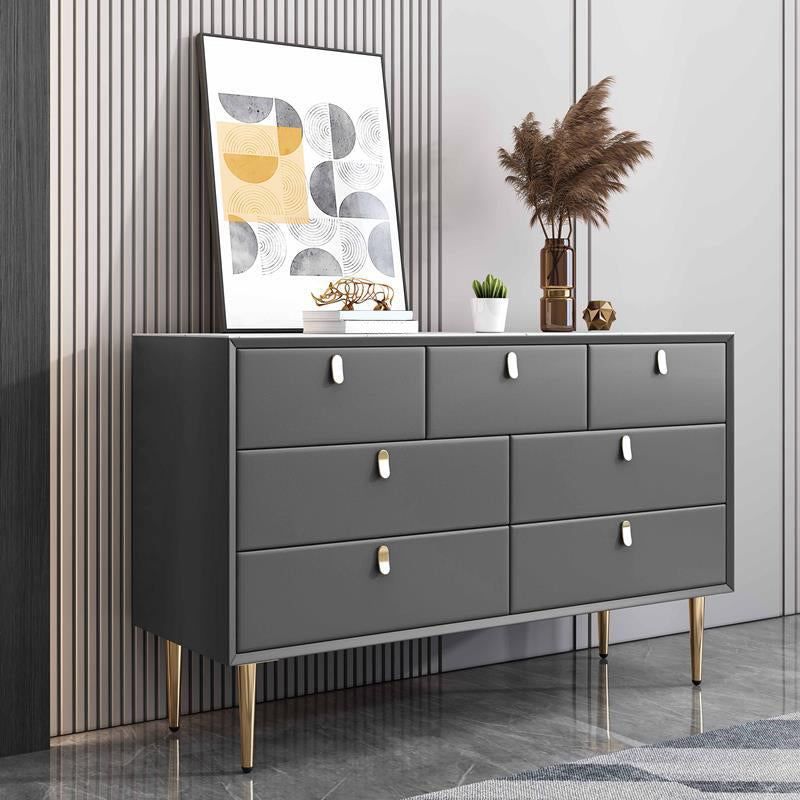 Classic Glam Storage Chest Stone Dresser with 5/6/7 Drawers , 15.6 Inch Width