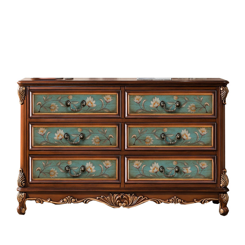 Traditional Storage Chest Solid Wood Dresser with 4/5/6/7 Drawers