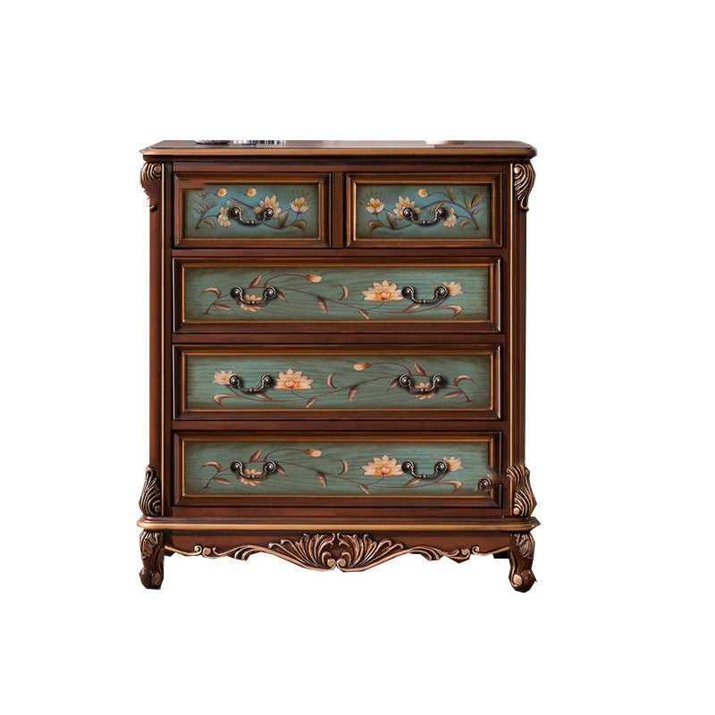 Traditional Storage Chest Solid Wood Dresser with 4/5/6/7 Drawers