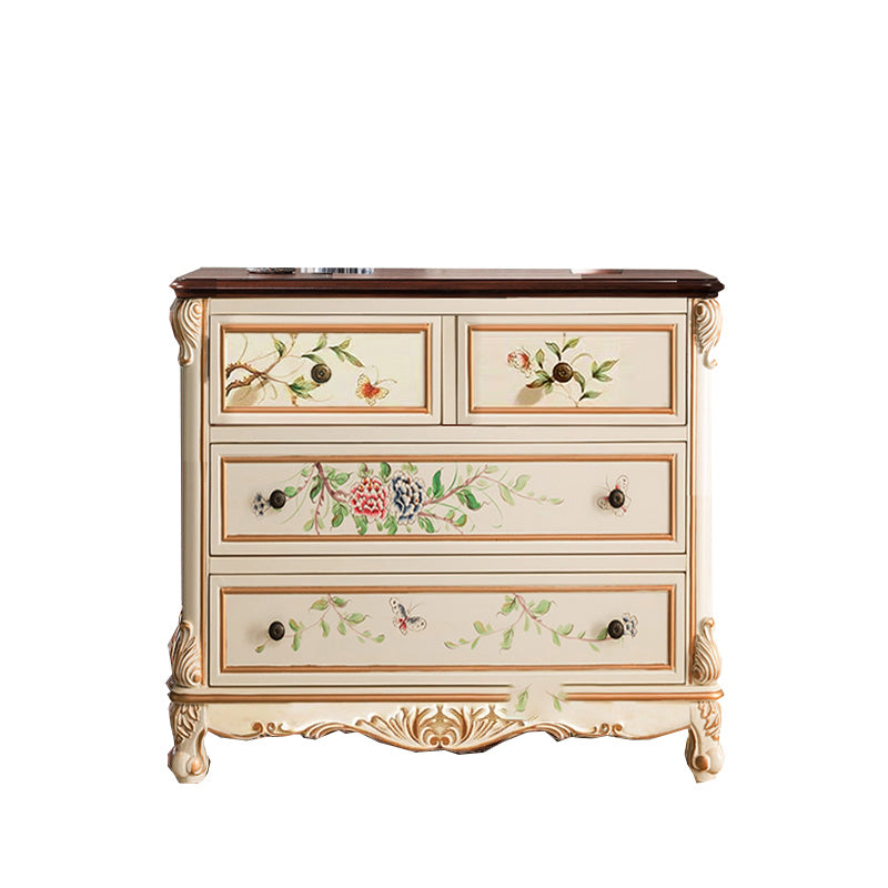 Traditional Storage Chest Solid Wood Dresser with 4/5/6/7 Drawers