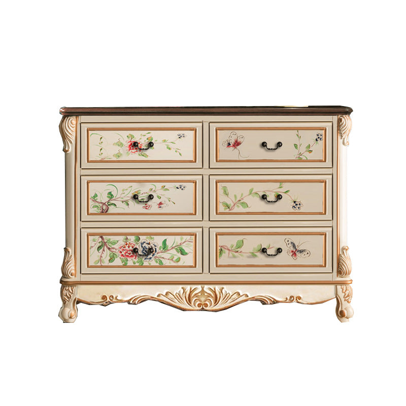 Traditional Storage Chest Solid Wood Dresser with 4/5/6/7 Drawers