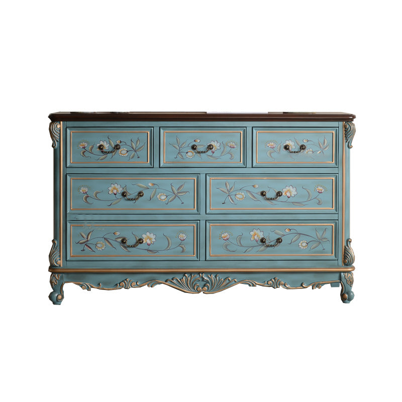 Traditional Storage Chest Solid Wood Dresser with 4/5/6/7 Drawers