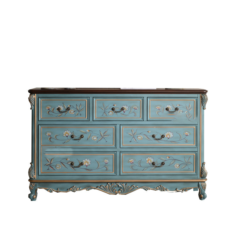 Traditional Storage Chest Solid Wood Dresser with 4/5/6/7 Drawers