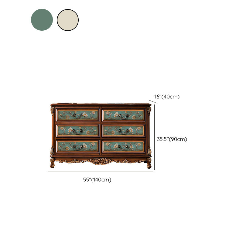 Traditional Storage Chest Solid Wood Dresser with 4/5/6/7 Drawers