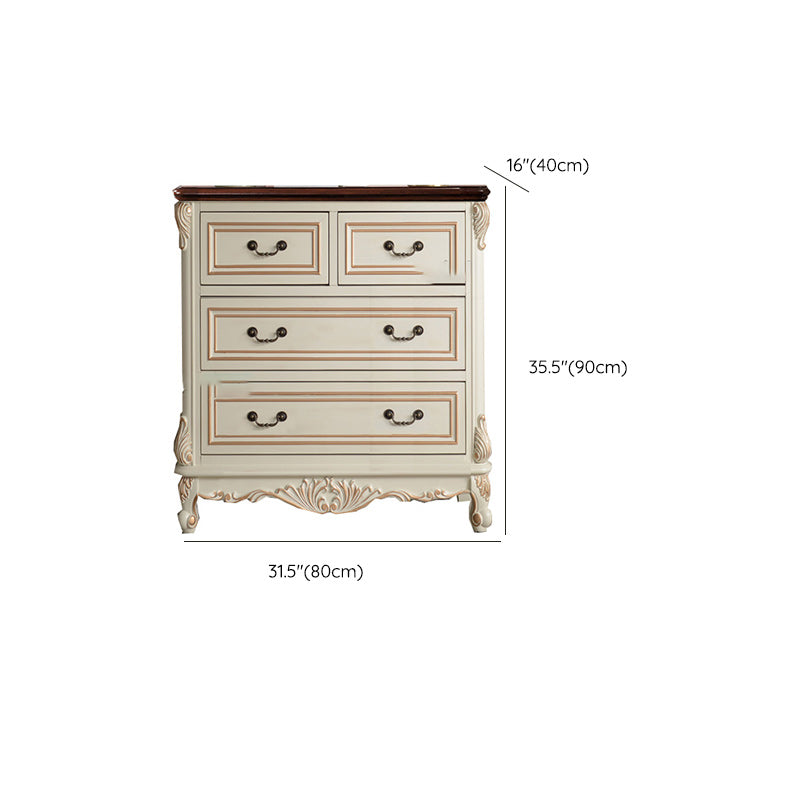 Traditional Storage Chest Solid Wood Dresser with 4/5/6/7 Drawers