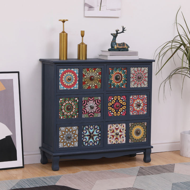 Coastal Storage Chest Solid Wood Dresser with 3/4/5/6 Drawers , 11.7 Inch Width