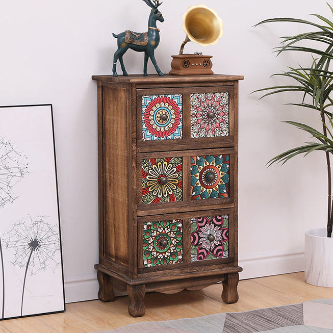 Coastal Storage Chest Solid Wood Dresser with 3/4/5/6 Drawers , 11.7 Inch Width