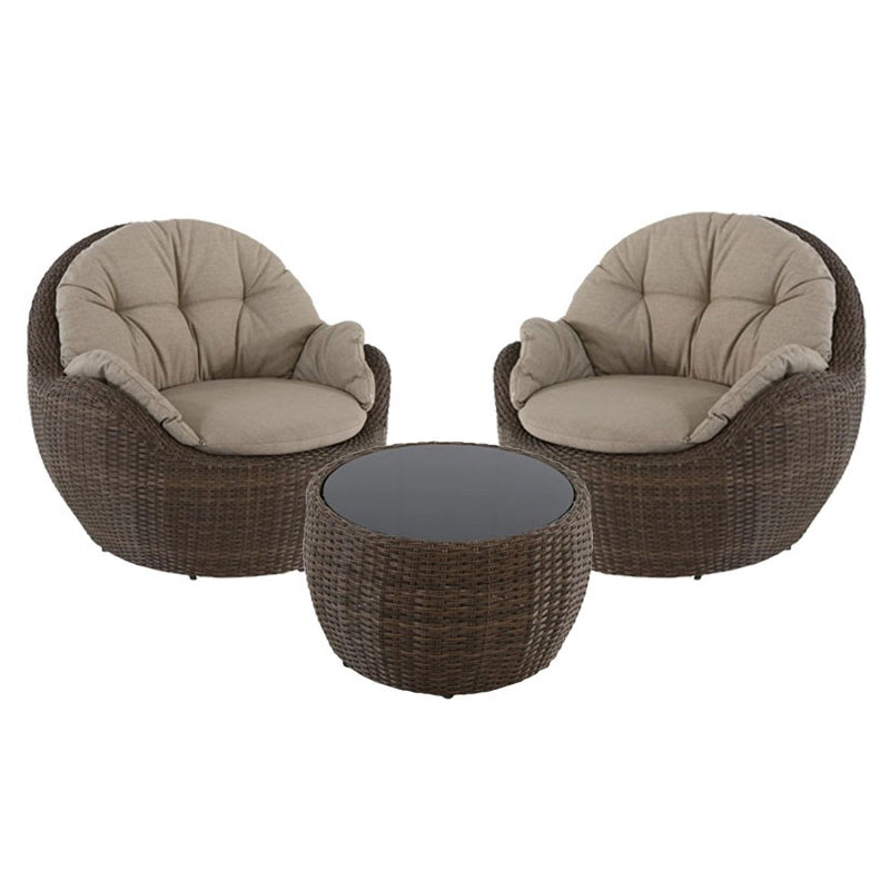 Circular Rattan Bistro Table Set 1/2/3 Pieces Modern Bistro Set