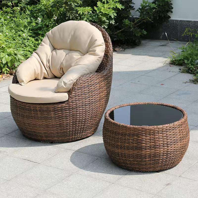 Circular Rattan Bistro Table Set 1/2/3 Pieces Modern Bistro Set