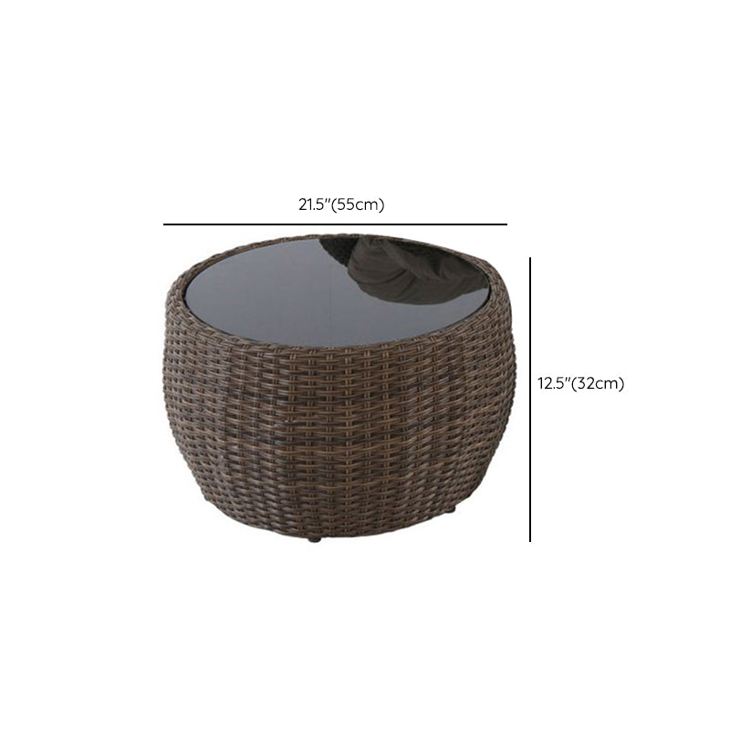 Circular Rattan Bistro Table Set 1/2/3 Pieces Modern Bistro Set