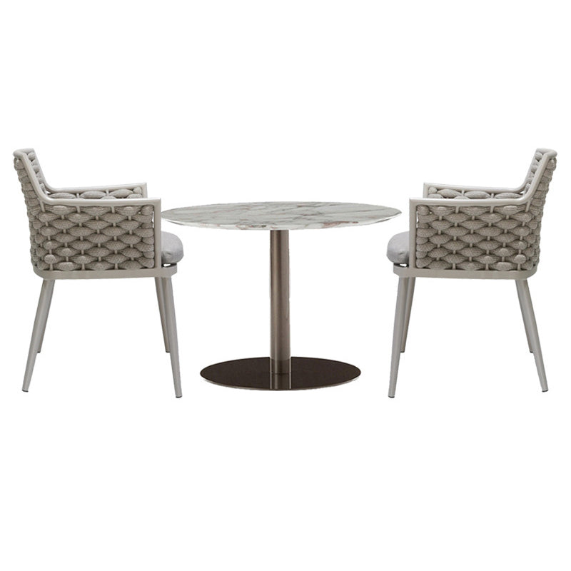 Stone Bistro Table Set Boho 1/3/5/7 Pieces Patio Dining Table Set