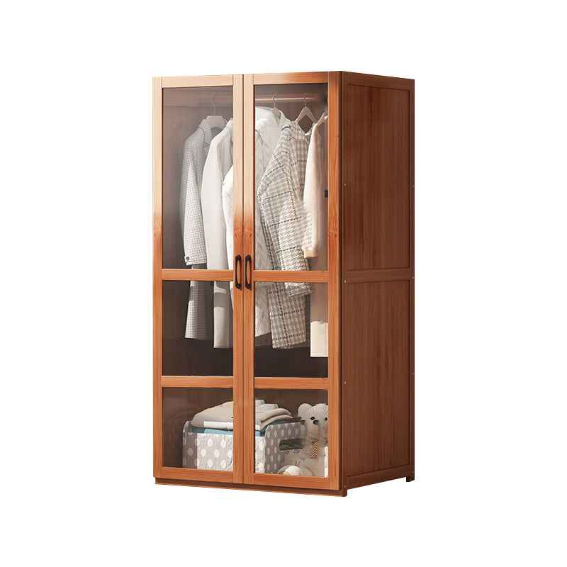 Modern Style Wardrobe Cabinet Wood Clothes Rail Wardrobe Armoire