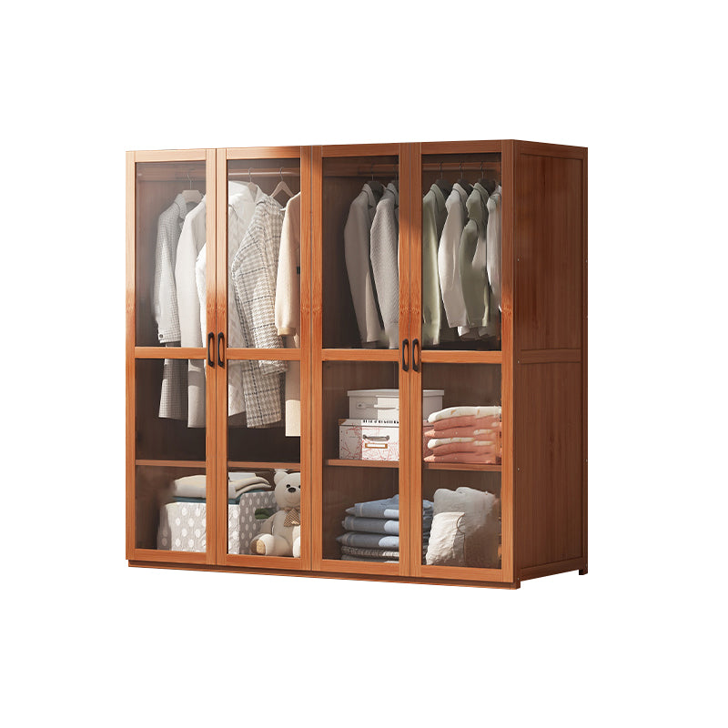 Modern Style Wardrobe Cabinet Wood Clothes Rail Wardrobe Armoire