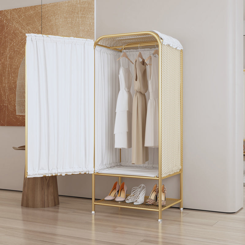 Modern Style Wardrobe Cabinet Metal Clothes Rail Wardrobe Armoire for Home