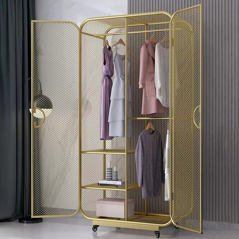 Modern Style Wardrobe Closet Metal Wardrobe Cabinet for Bedroom