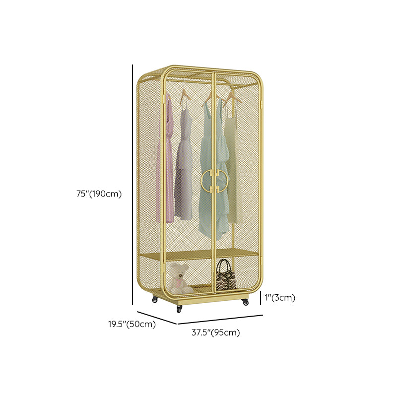 Modern Style Wardrobe Closet Metal Wardrobe Cabinet for Bedroom